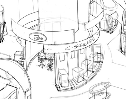 展臺設計，展臺設計草圖，展臺